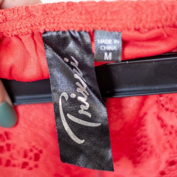 Trixxi | Red High/Low Lace Dress (Juniors) - Picture 6 of 7